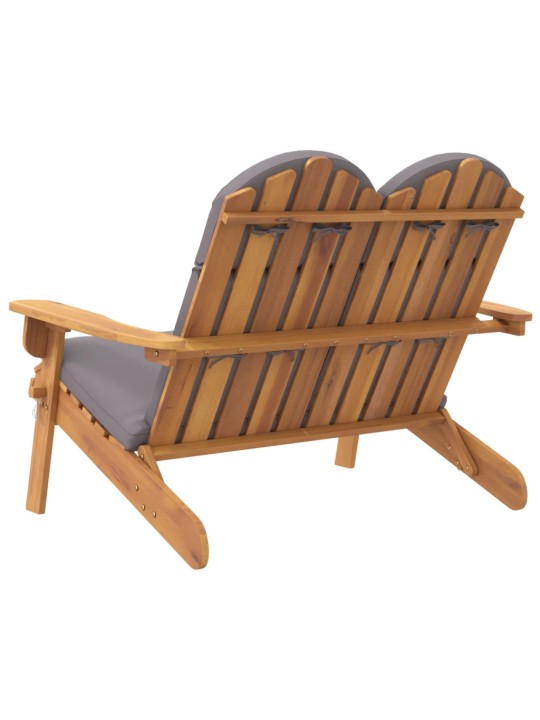 Zahradní lavice Adirondack s poduškami 126 cm masivní akácie