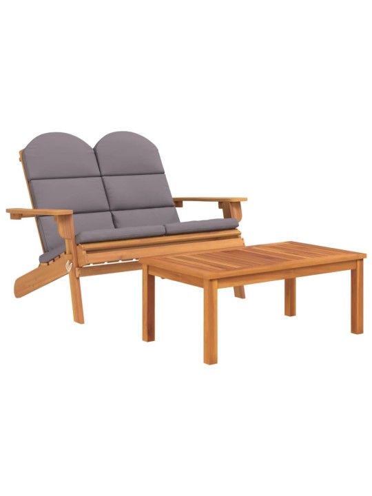 2dílná sada zahradního nábytku Adirondack masivní akácie