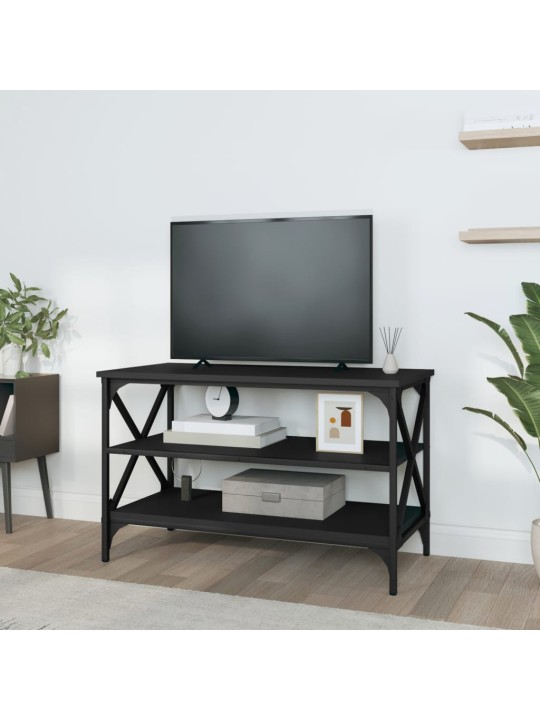 TV skříňka černá 80 x 40 x 50 cm kompozitní dřevo