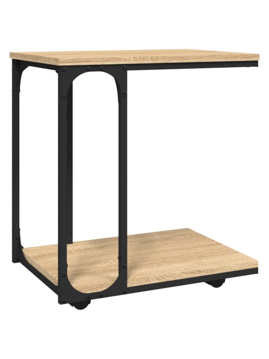 Odkládací stolek na kolečkách dub sonoma 50x35x55,5 cm kompozit