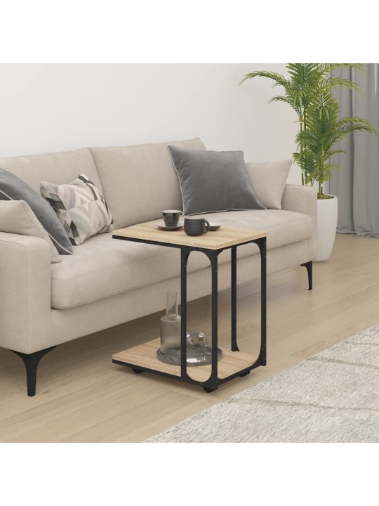 Odkládací stolek na kolečkách dub sonoma 50x35x55,5 cm kompozit