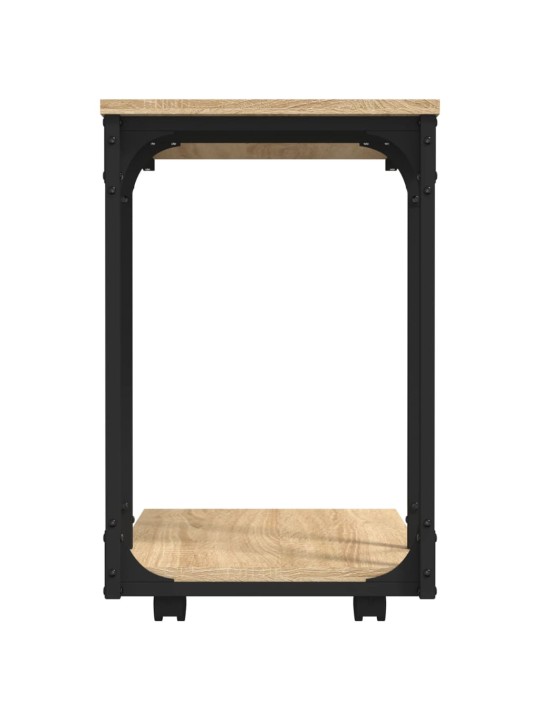 Odkládací stolek na kolečkách dub sonoma 50x35x55,5 cm kompozit