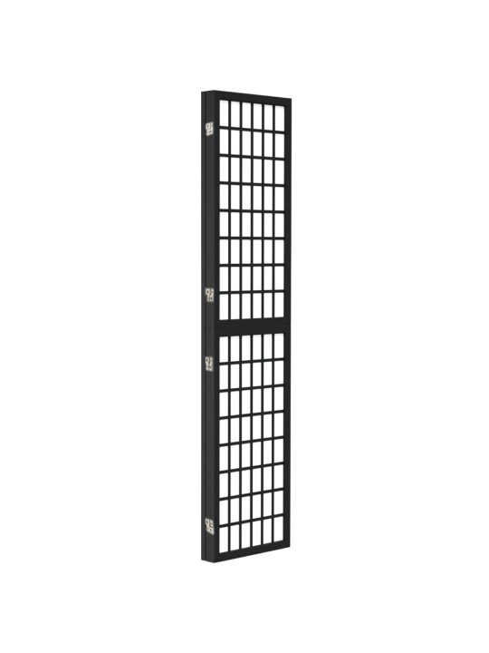 Skládací 3dílný paraván v japonském stylu 120 x 170 cm černý