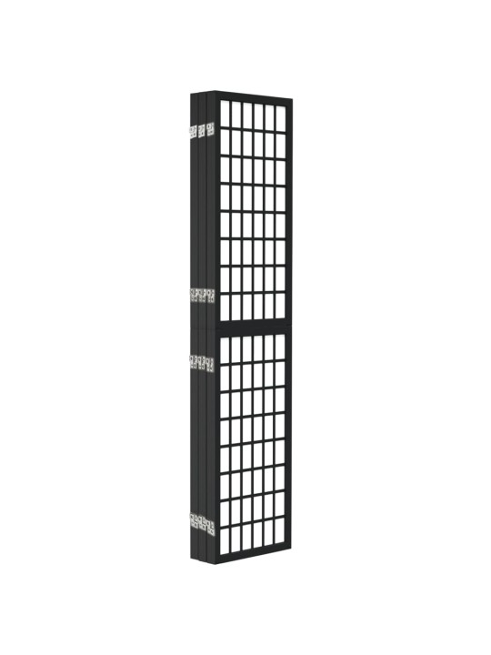 Skládací 6dílný paraván v japonském stylu 240 x 170 cm černý
