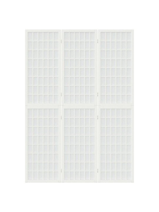 Skládací 3dílný paraván v japonském stylu 120 x 170 cm bílý