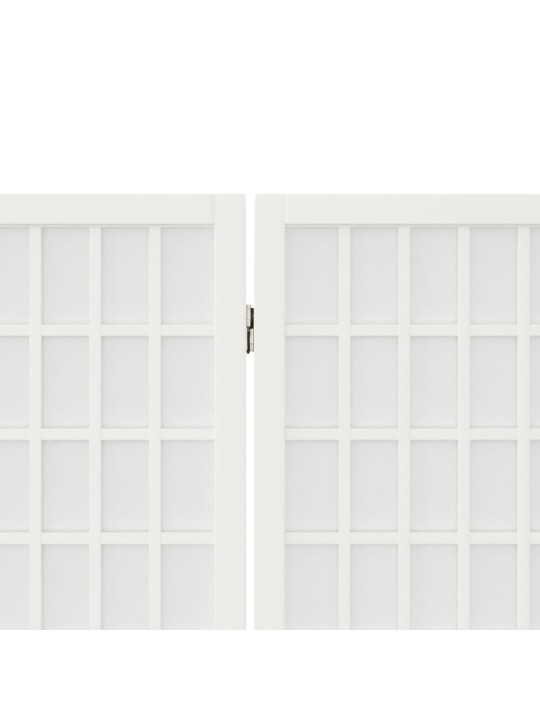 Skládací 3dílný paraván v japonském stylu 120 x 170 cm bílý
