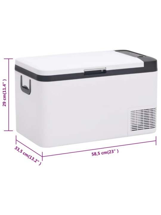 Chladicí box s rukojetí černý a bílý 18 l PP a PE