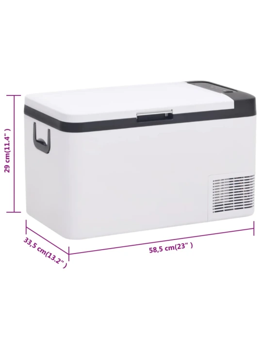 Chladicí box s rukojetí černý a bílý 18 l PP a PE