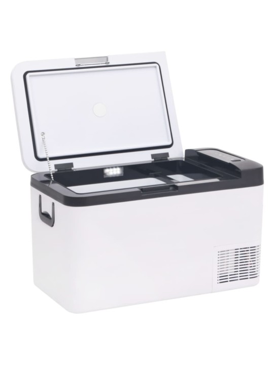 Chladicí box s rukojetí černý a bílý 25 l PP a PE