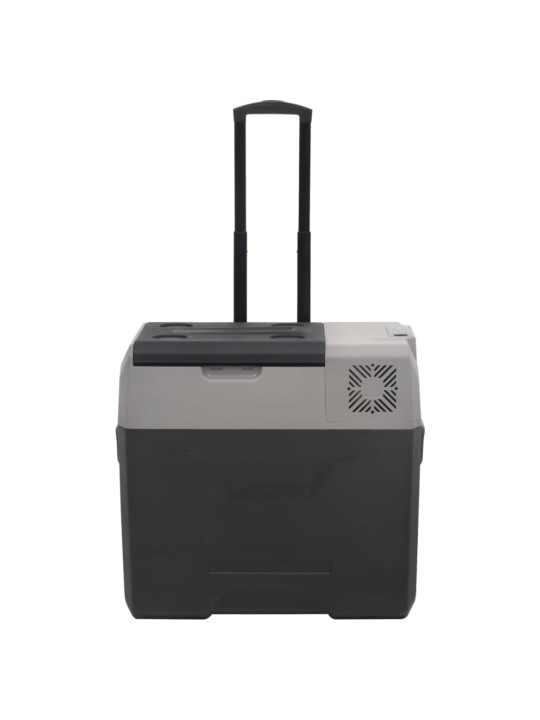 Chladicí box s kolečky a rukojetí černý a šedý 40 l PP
