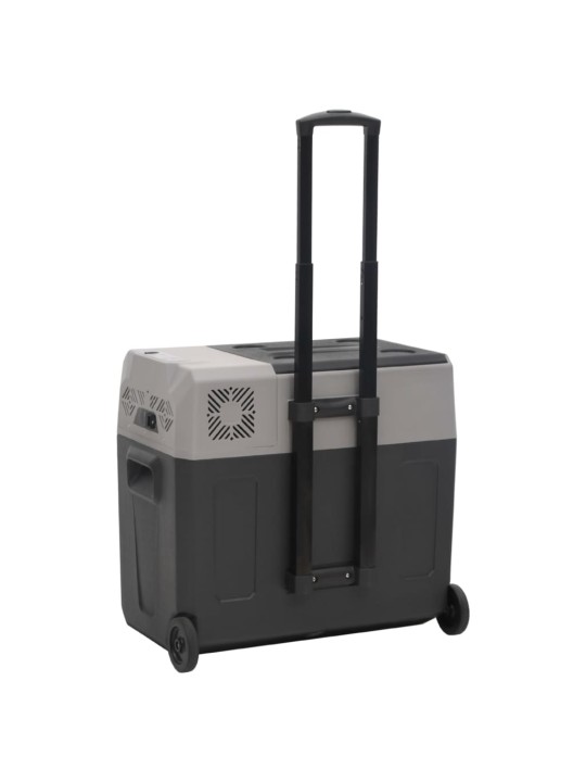 Chladicí box s kolečky a rukojetí černý a šedý 40 l PP
