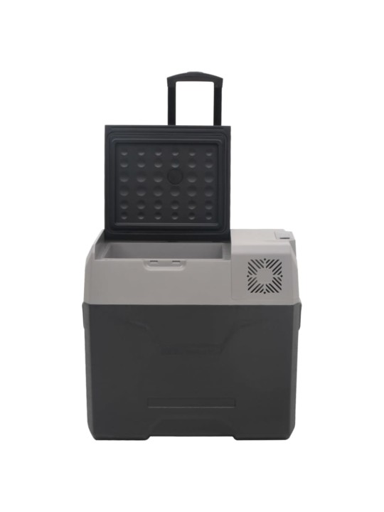 Chladicí box s kolečky a rukojetí černý a šedý 40 l PP