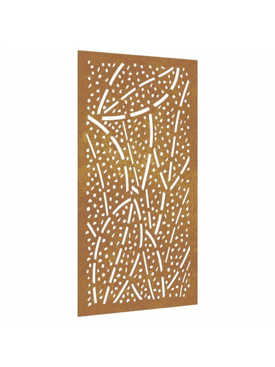 Zahradní nástěnná dekorace 105 x 55 cm cortenová ocel List