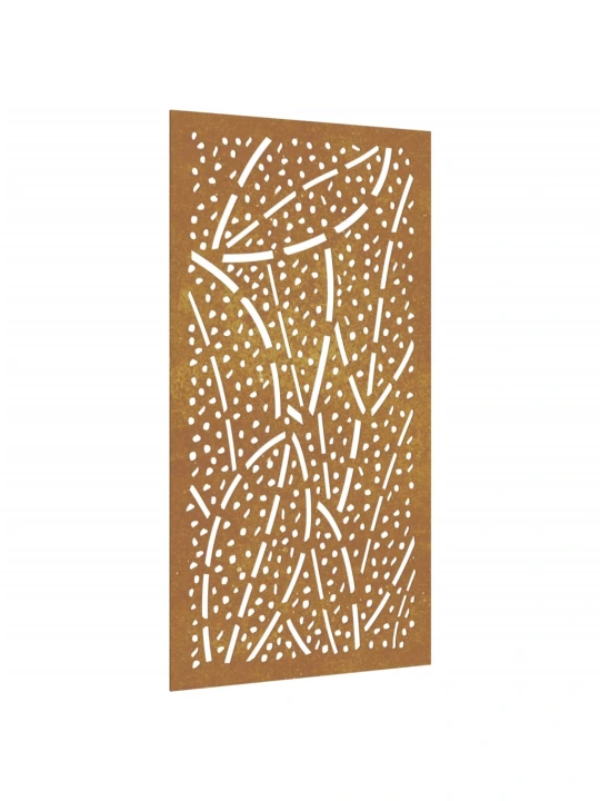 Zahradní nástěnná dekorace 105 x 55 cm cortenová ocel List