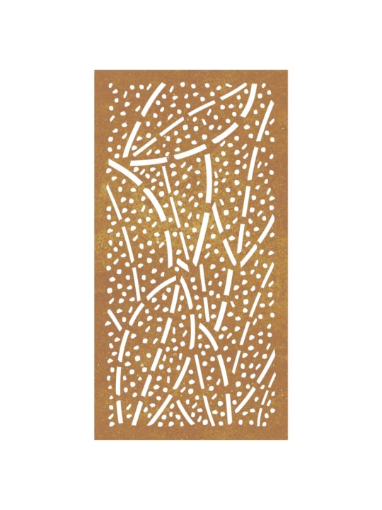 Zahradní nástěnná dekorace 105 x 55 cm cortenová ocel List