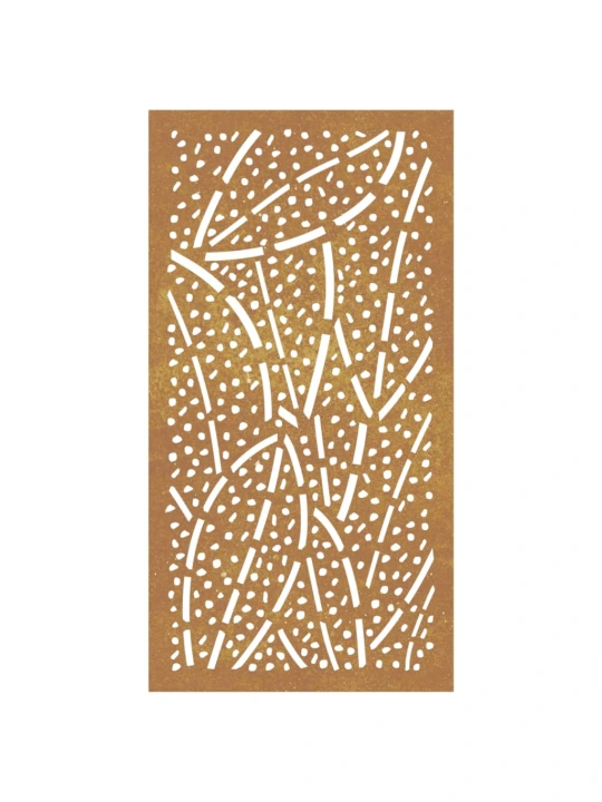 Zahradní nástěnná dekorace 105 x 55 cm cortenová ocel List