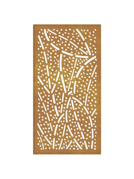 Zahradní nástěnná dekorace 105 x 55 cm cortenová ocel List