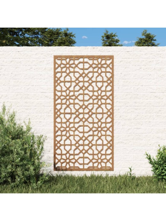 Zahradní nástěnná dekorace 105 x 55 cm corten Maurský design