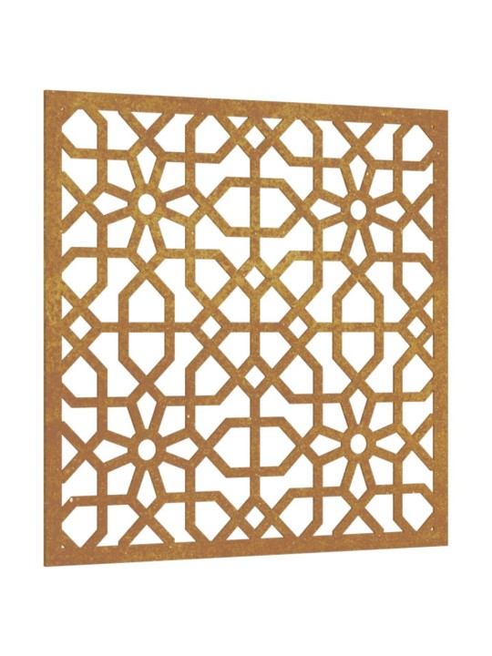 Zahradní nástěnná dekorace 55 x 55 cm corten Maurský design
