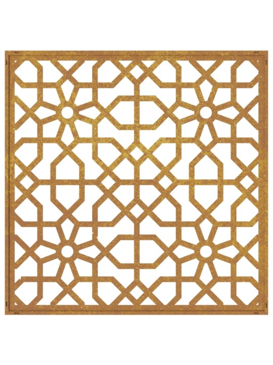 Zahradní nástěnná dekorace 55 x 55 cm corten Maurský design