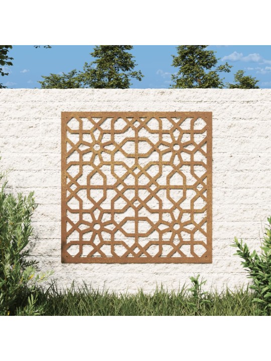 Zahradní nástěnná dekorace 55 x 55 cm corten Maurský design