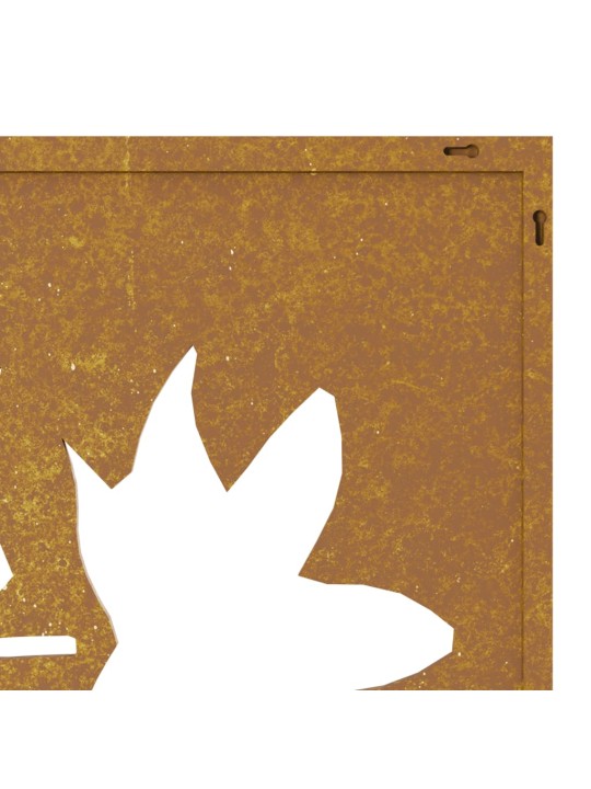 Zahradní nástěnná dekorace 105 x 55 cm corten Javorový list