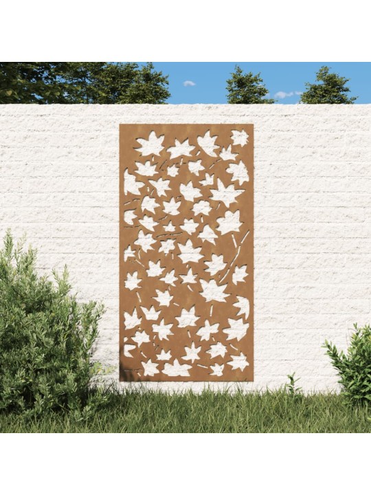 Zahradní nástěnná dekorace 105 x 55 cm corten Javorový list