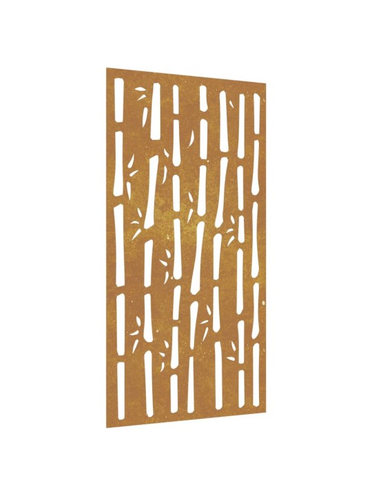 Zahradní nástěnná dekorace 105 x 55 cm cortenová ocel Bambus
