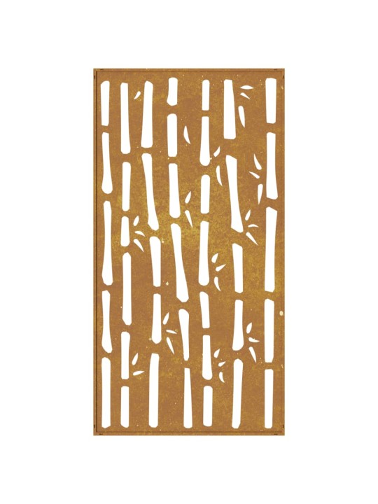 Zahradní nástěnná dekorace 105 x 55 cm cortenová ocel Bambus