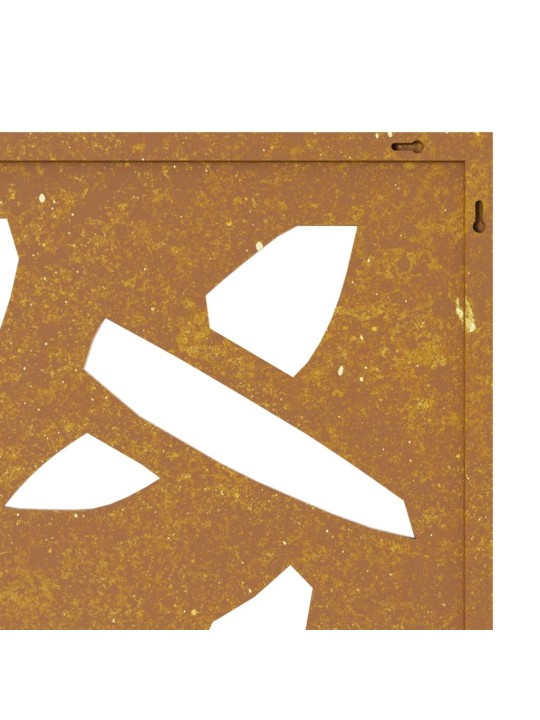 Zahradní nástěnná dekorace 105 x 55 cm corten Bambusový list