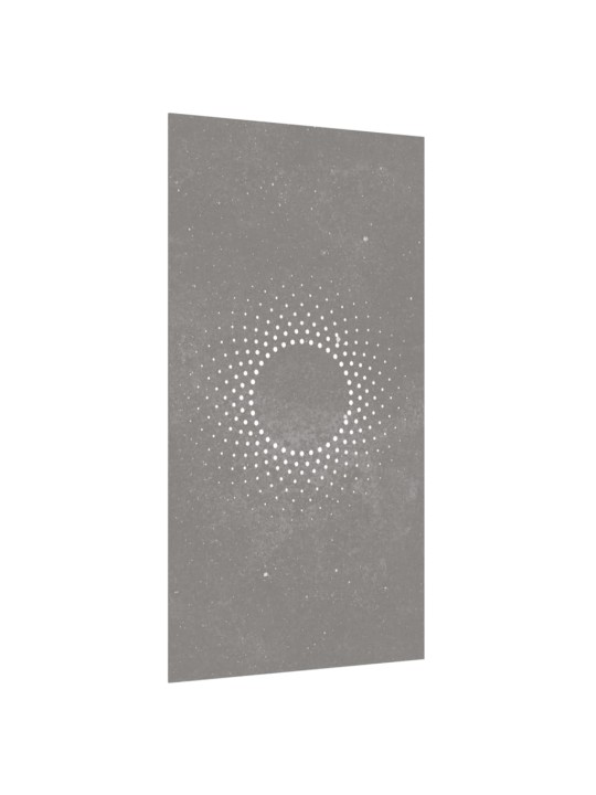 Zahradní nástěnná dekorace 105 x 55 cm cortenová ocel Slunce