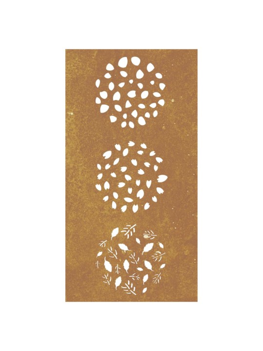 Zahradní nástěnná dekorace 105 x 55 cm cortenová ocel List