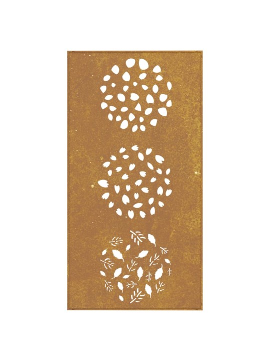 Zahradní nástěnná dekorace 105 x 55 cm cortenová ocel List