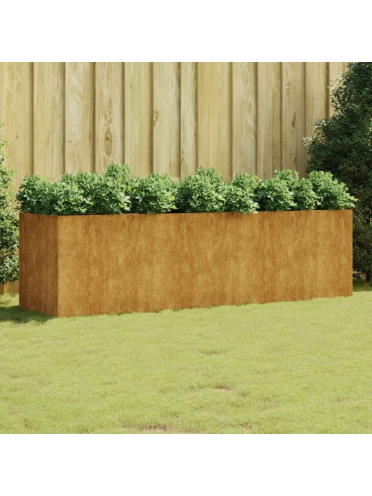 Zahradní vyvýšený záhon 280 x 80 x 80 cm cortenová ocel