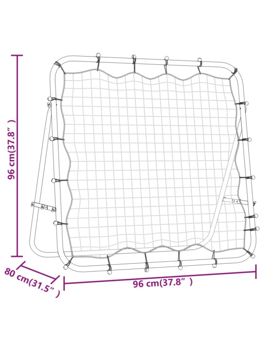 Nastavitelný fotbalový rebounder 96 x 80 x 96 cm Ocel a PE