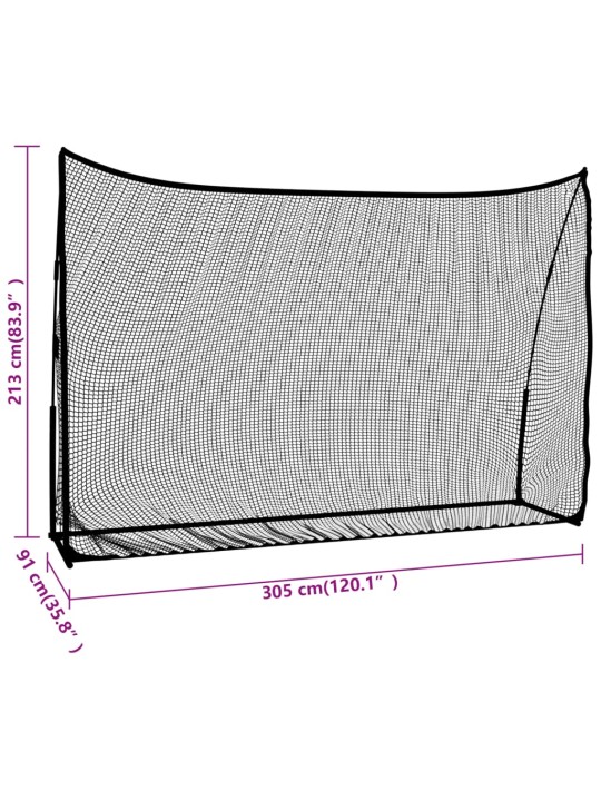 Golfová tréninková síť černá a červená 305x91x213 cm polyester