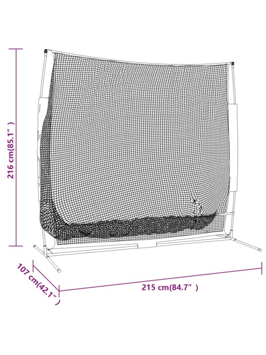 Golfová tréninková síť černá a červená 215x107x216 cm polyester