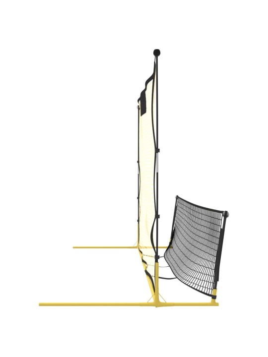 Fotbalový rebounder černý a žlutý 183 x 85 x 120 cm polyester