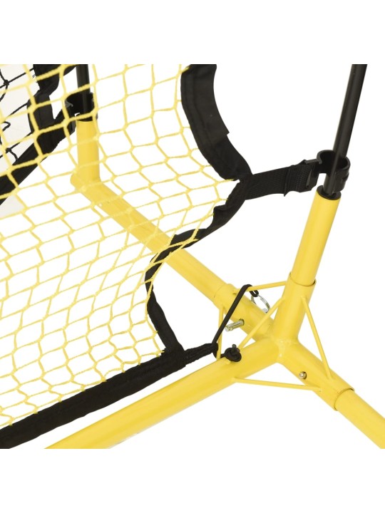 Fotbalový rebounder černý a žlutý 183 x 85 x 120 cm polyester