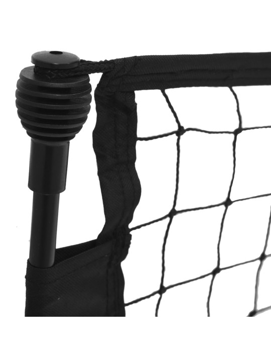 Fotbalový rebounder černý a žlutý 183 x 85 x 120 cm polyester