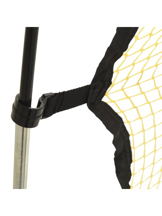Fotbalový rebounder černý a žlutý 183 x 85 x 120 cm polyester