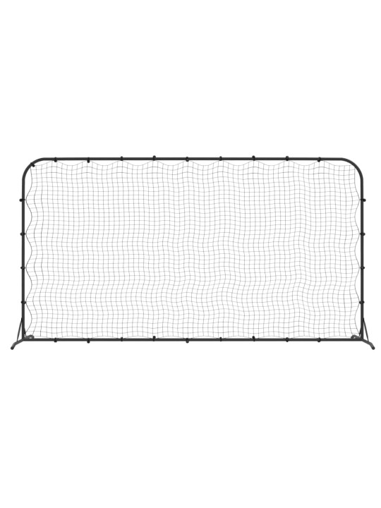 Fotbalový rebounder černý 366 x 90 x 183 cm HDPE