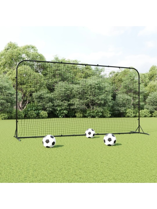 Fotbalový rebounder černý 366 x 90 x 183 cm HDPE