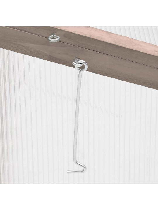 Skleník šedý 110 x 58,5 x 39 cm jedlové dřevo