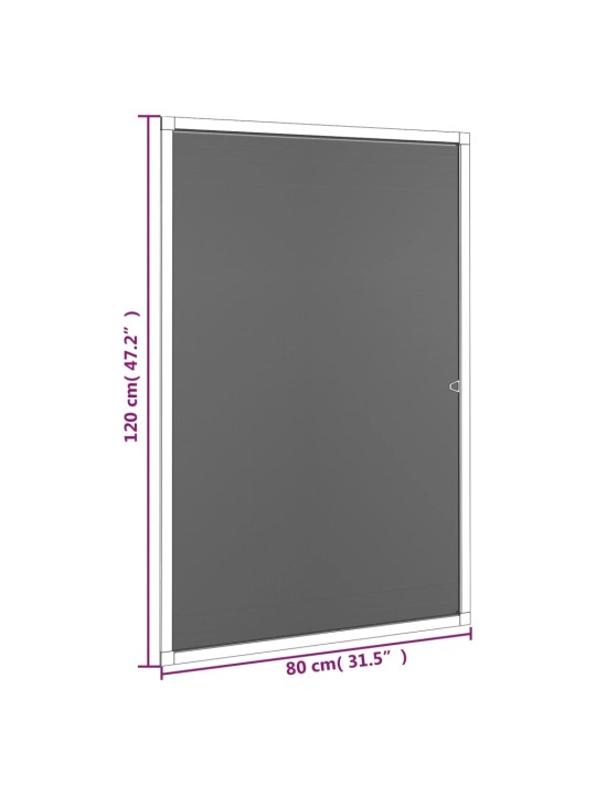 Okenní síť proti hmyzu bílá 80 x 120 cm