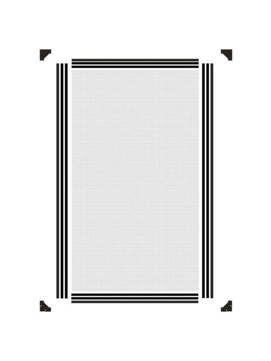 Magnetická okenní síť proti hmyzu antracitová 80 x 140 cm