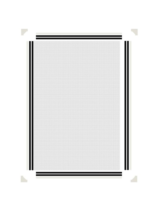 Magnetická okenní síť proti hmyzu bílá 80 x 120 cm