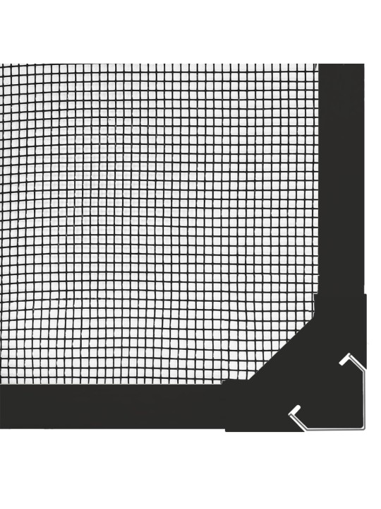 Magnetická okenní síť proti hmyzu antracitová 120 x 140 cm