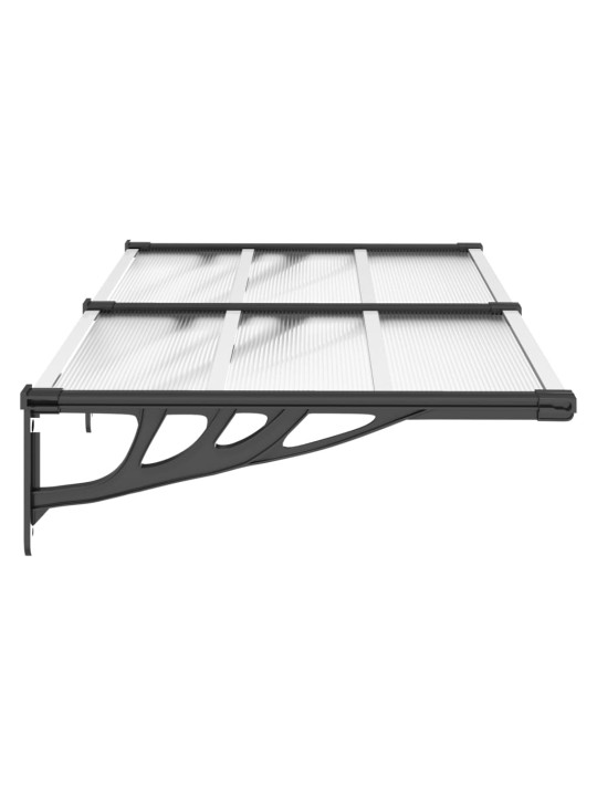 Vchodová stříška černá a průhledná 152,5 x 90 cm polykarbonát