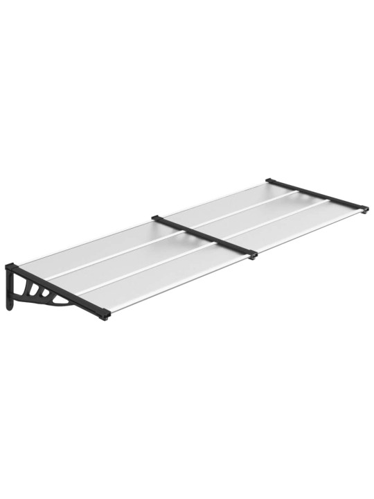 Vchodová stříška černá a průhledná 239 x 90 cm polykarbonát